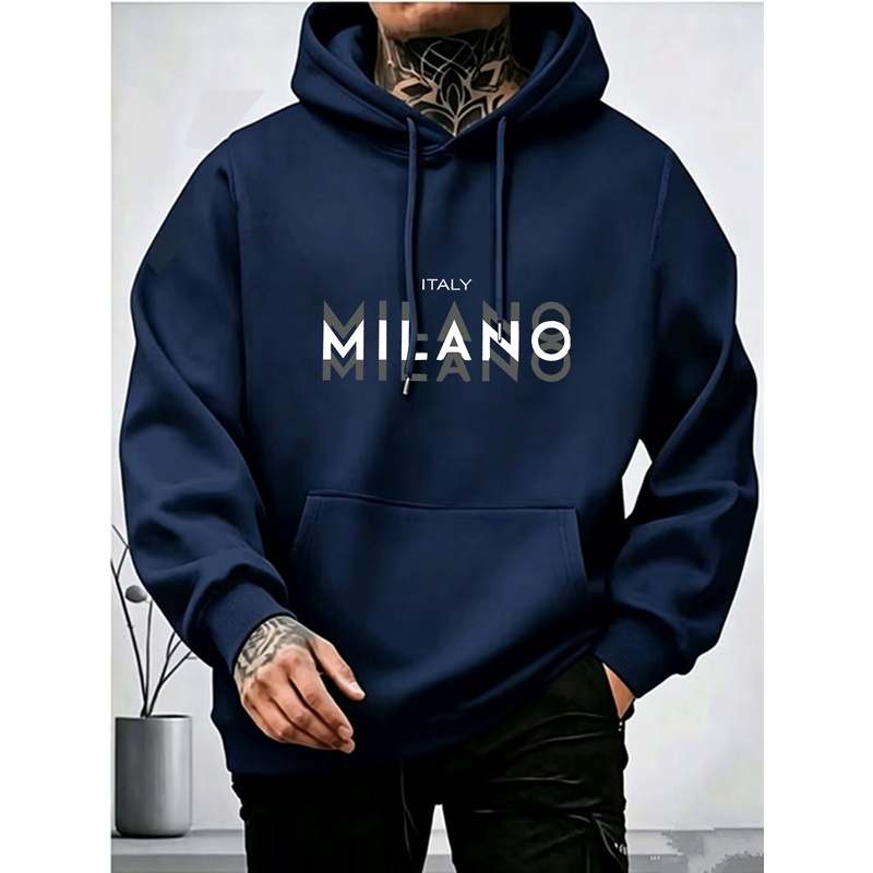 Street Fashion Milano - Men, fleece fabric, spring and autumn