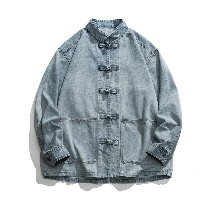 Street Fashion Jeans Men - Chinese Style Denim Jacket Men Streetwear