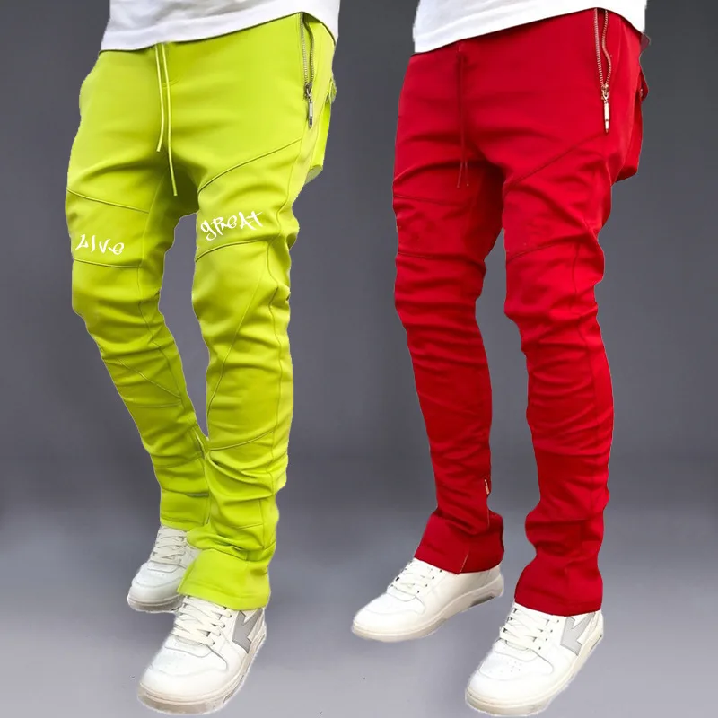 Street Fashion Korean - Sport Pants Men's Korean Autumn Bunched