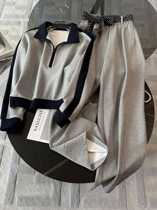 Street Fashion Korean - Street Style Casual Sportswear Set Women's