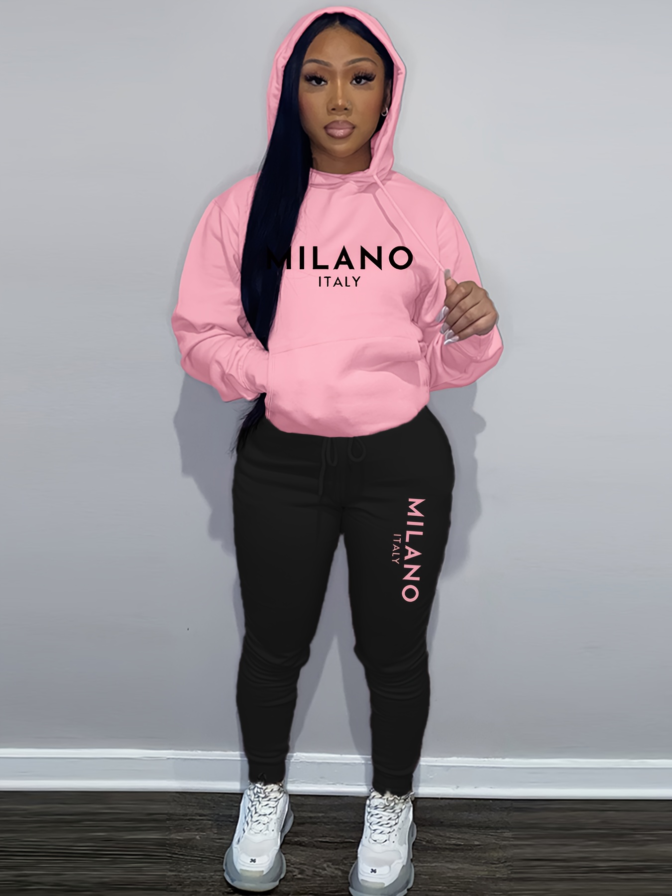 Street Fashion Milano - Women's Autumn/Winter Hoodie+Sports Pants Set Street