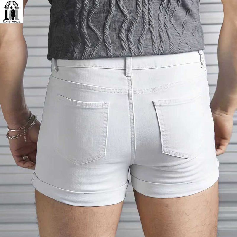 Men's Sexy Slim Fit White Deni - đánh giá và giá Street Fashion Jeans Men