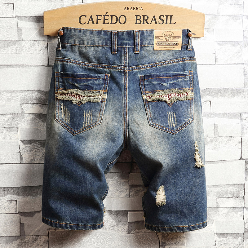 Ripped Hip-hop Denim Shorts Me - đánh giá và giá Street Fashion Jeans Men