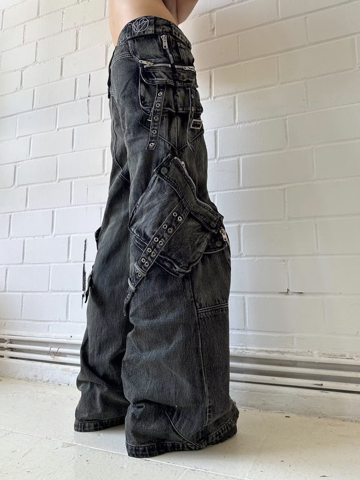 Y2K Black Gothic Punk Multi-Po - đánh giá và giá Street Fashion Jeans Men