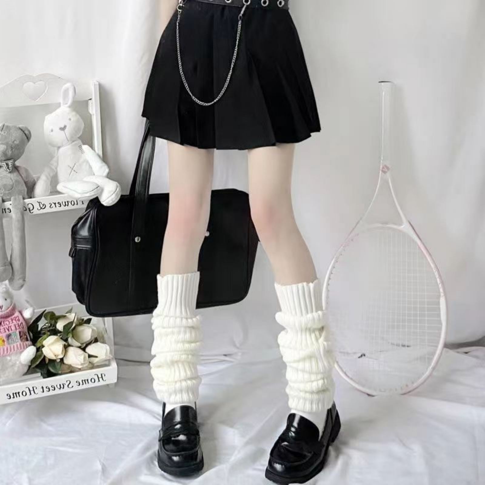 Korean Style Knitted Leg Warme - đánh giá và giá Street Fashion Korea