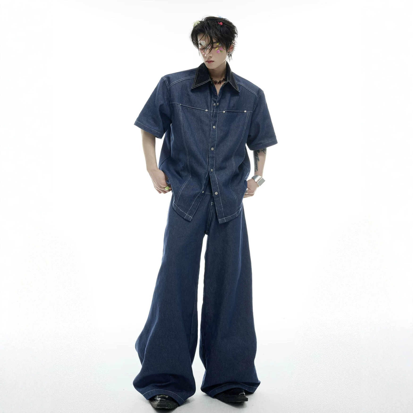 Summer Men's Denim Matching Se - đánh giá và giá Street Fashion Jeans Men