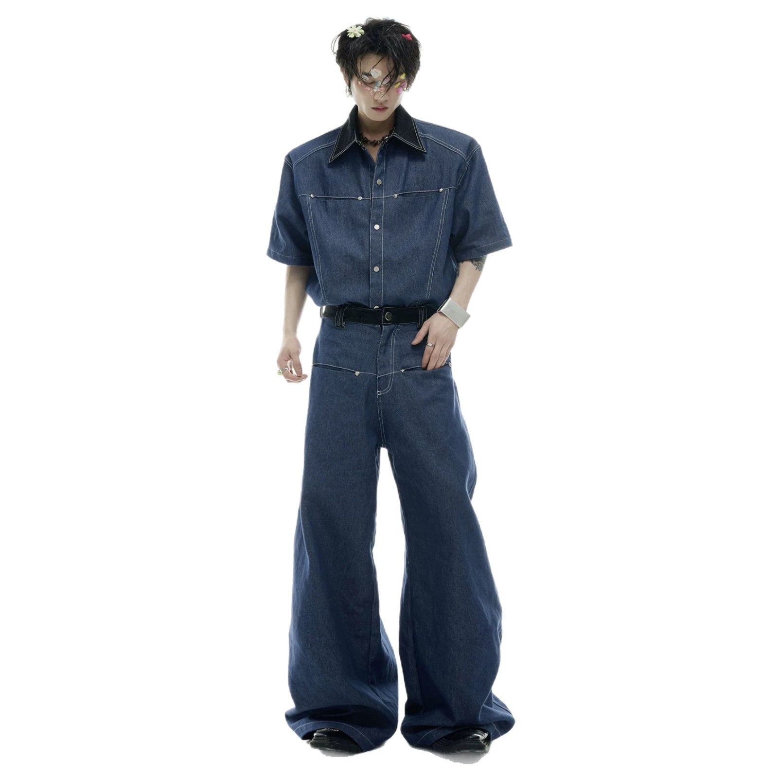 Summer Men's Denim Matching Se - đánh giá và giá Street Fashion Jeans Men
