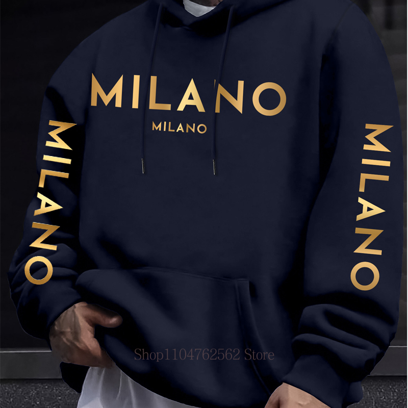Milano Letter Print Hoodie for - đánh giá và giá Street Fashion Milano