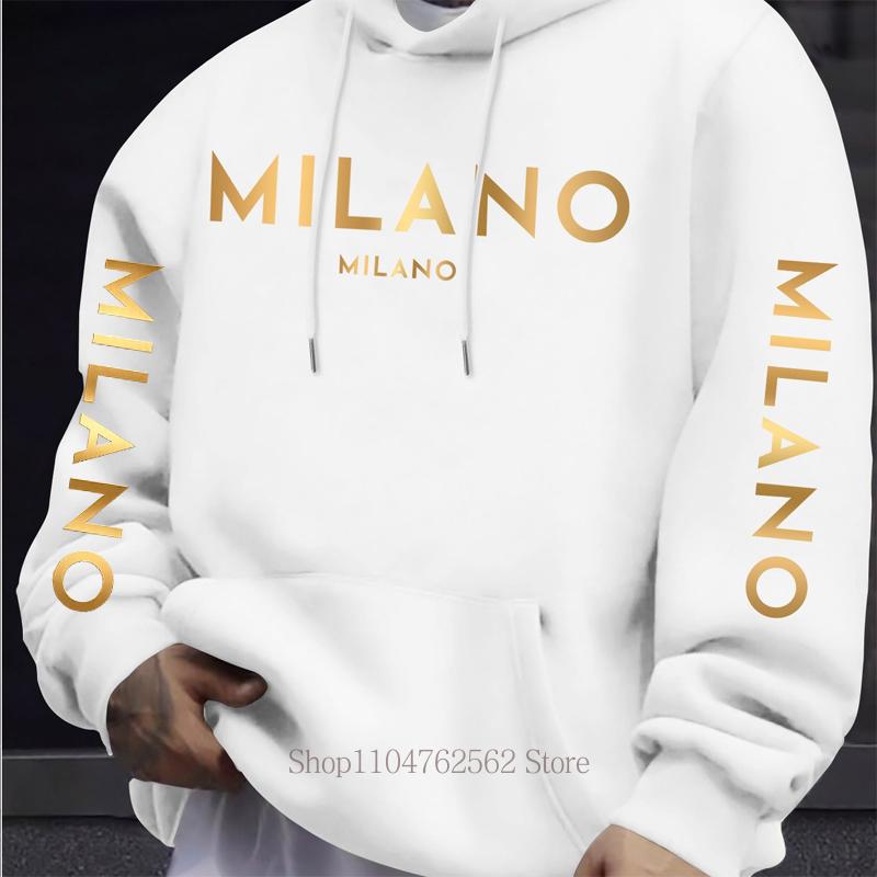 Milano Letter Print Hoodie for - đánh giá và giá Street Fashion Milano