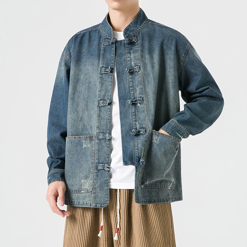 Chinese Style Denim Jacket Men - đánh giá và giá Street Fashion Jeans Men