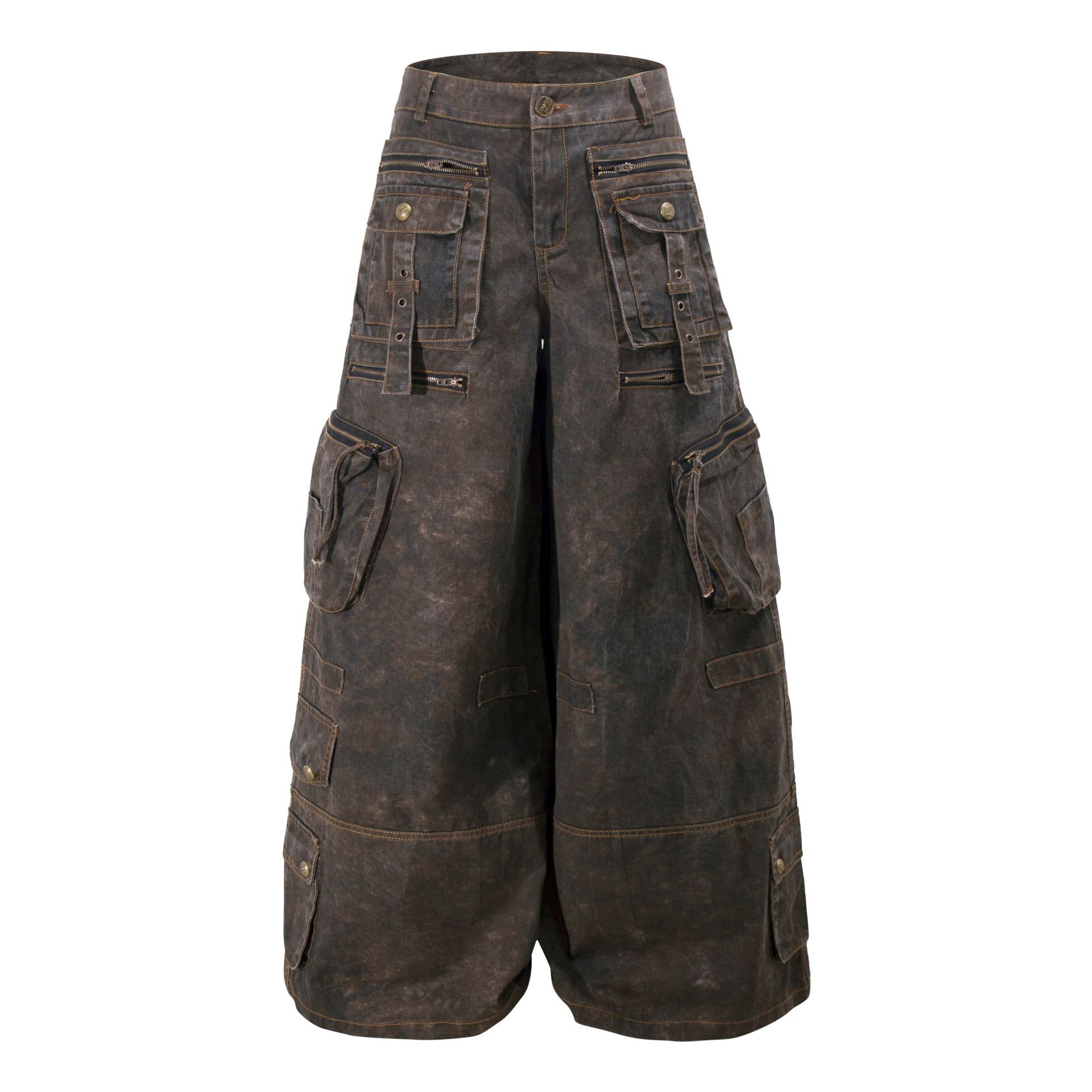 Grunge Techwear Wide Leg Cargo - đánh giá và giá Street Fashion Jeans Men