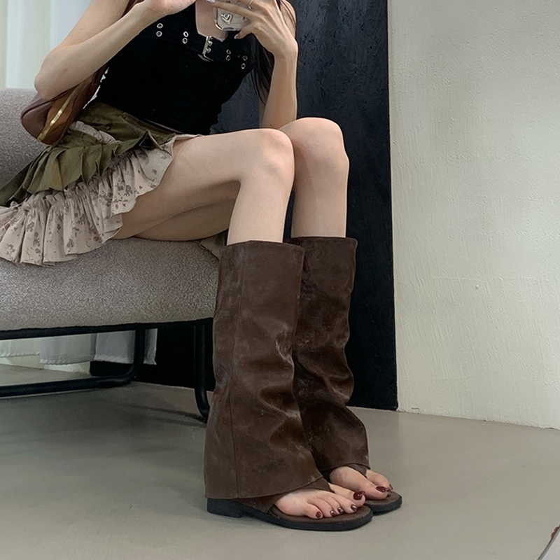 Hollow Out Women's Boots Velve - đánh giá và giá Street Fashion Korean