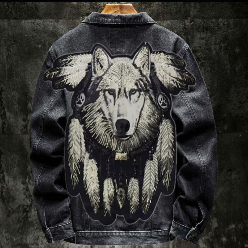 America Vintage Heavy Wolf Emb - đánh giá và giá Street Fashion Jeans Men