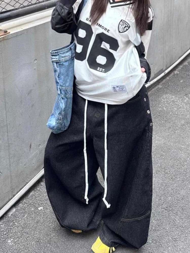 American retro spliced waist j - đánh giá và giá Street Fashion Jeans Men