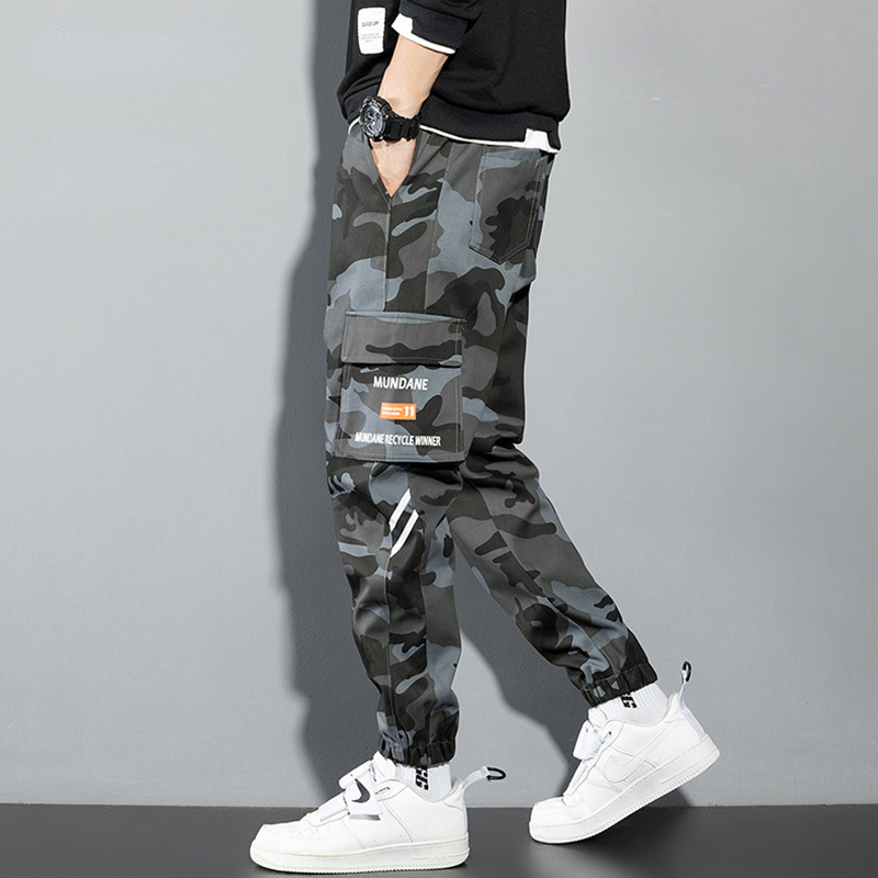 Orange Cargo Pants Men Hip Hop - đánh giá và giá Street Fashion Korea