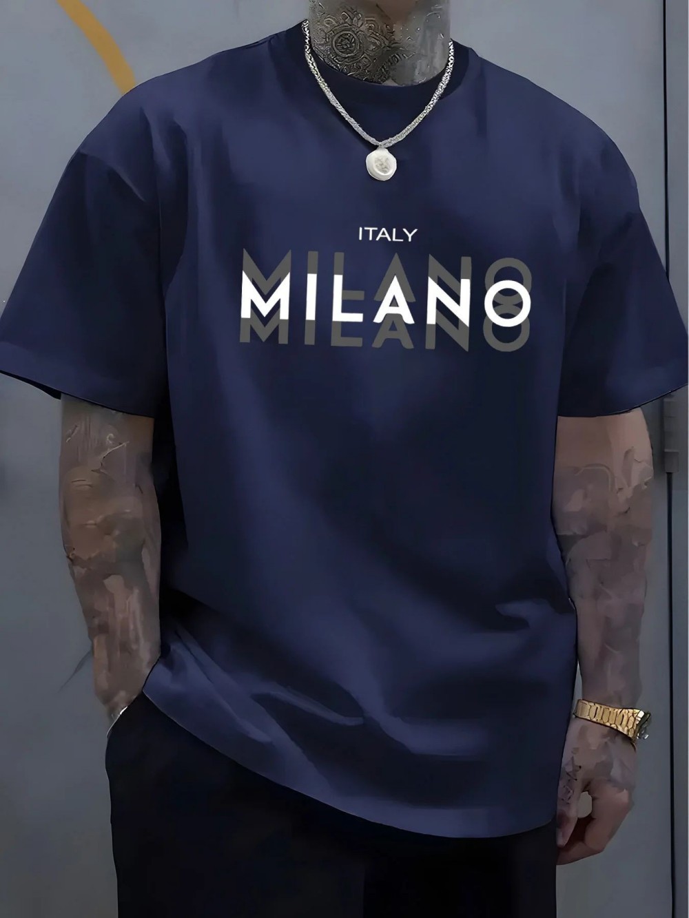 MILANO Letter-print Men Women  - đánh giá và giá Street Fashion Milano