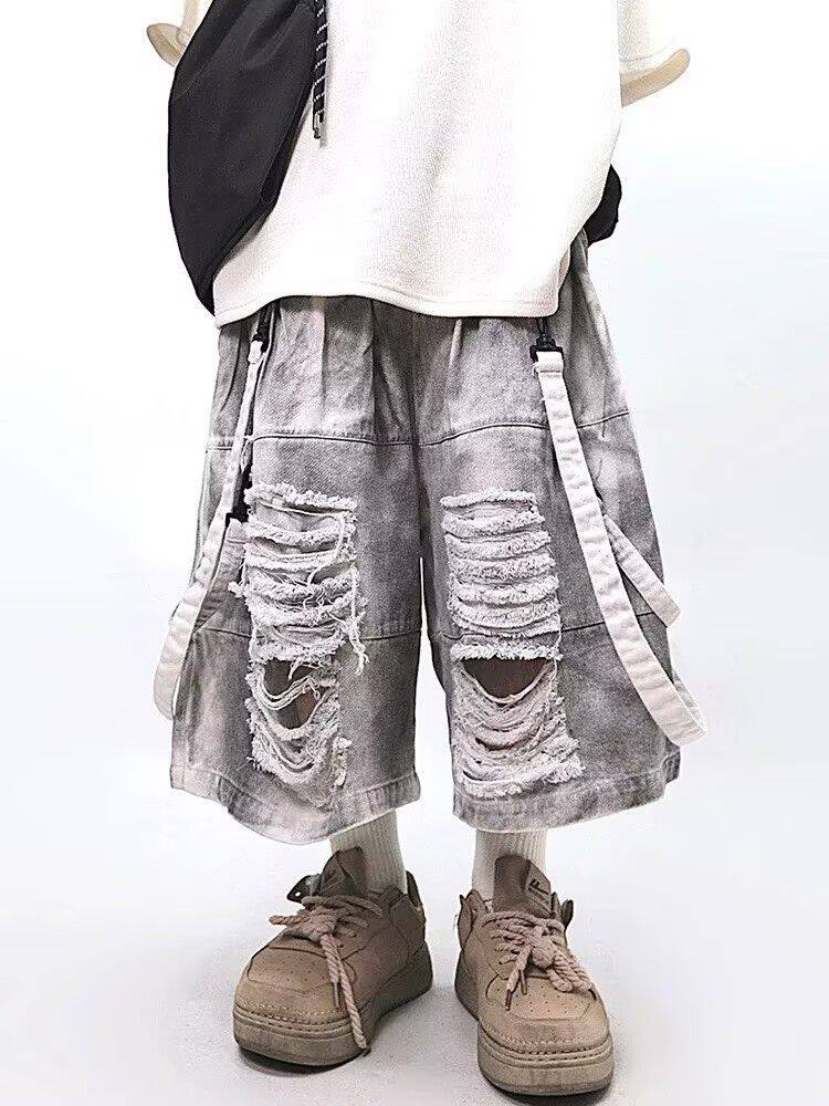 Retro Hip-hop Men's Ripped Jea - đánh giá và giá Street Fashion Hip Hop