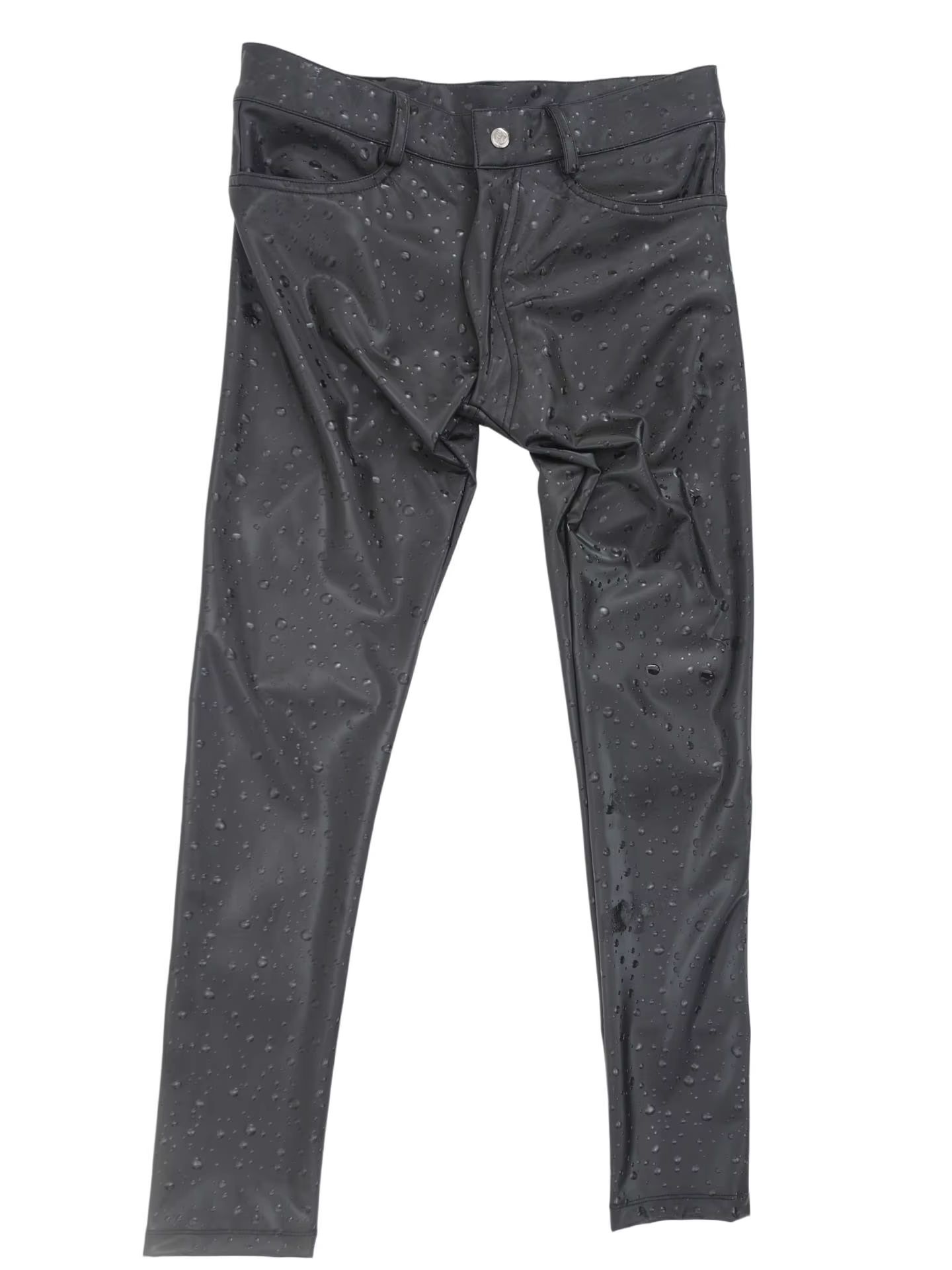 3D Water Drop Print Elastic PU - đánh giá và giá Street Fashion Jeans Men