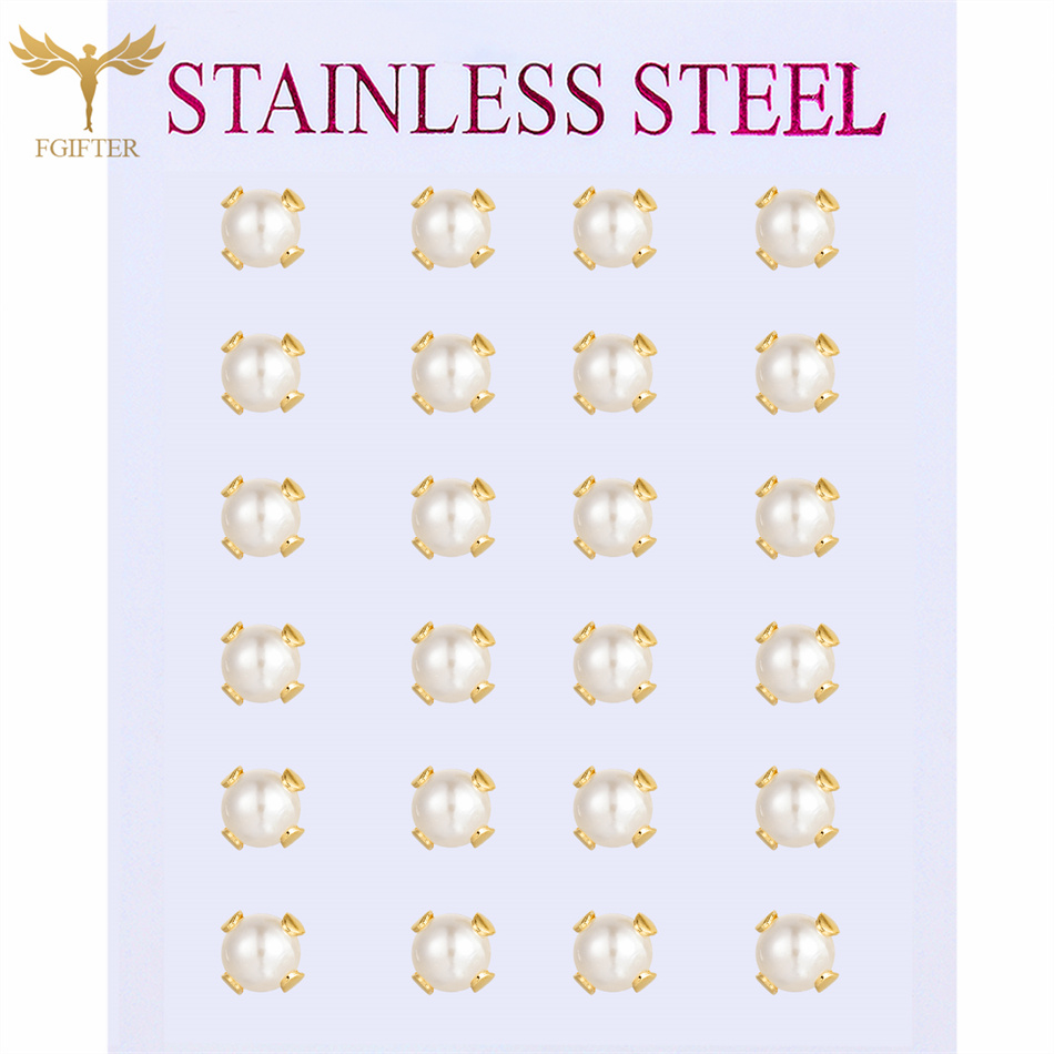 12 Pairs Pack Pearl Stud Earri - đánh giá và giá Street Fashion Vendors
